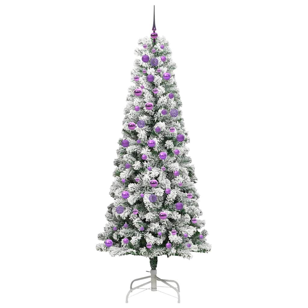 Kunstig sammensatt juletre med 300 LED Grønn og hvit 210 cm