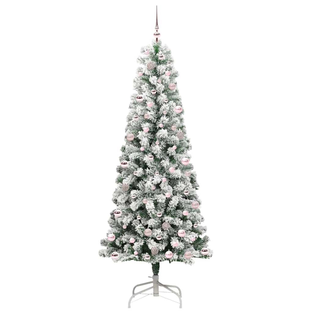 Kunstig sammensatt juletre med 300 LED Grønn og hvit 240 cm