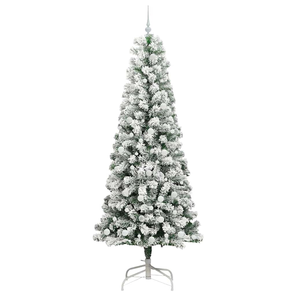 Kunstig sammensatt juletre med 300 LED Grønn og hvit 240 cm