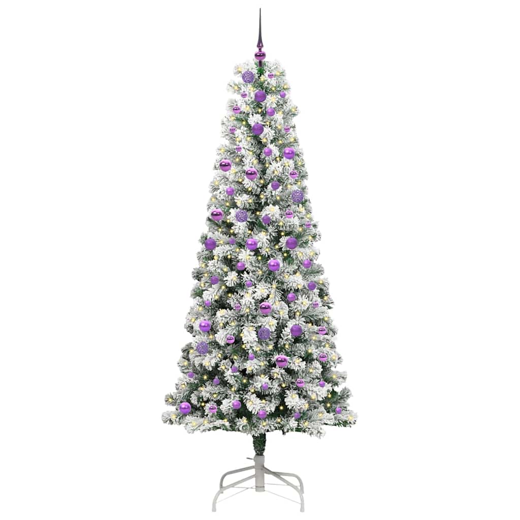 Kunstig sammensatt juletre med 300 LED Grønn og hvit 240 cm