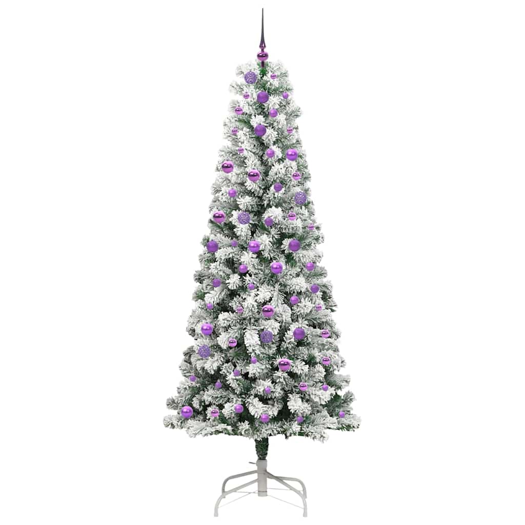 Kunstig sammensatt juletre med 300 LED Grønn og hvit 240 cm