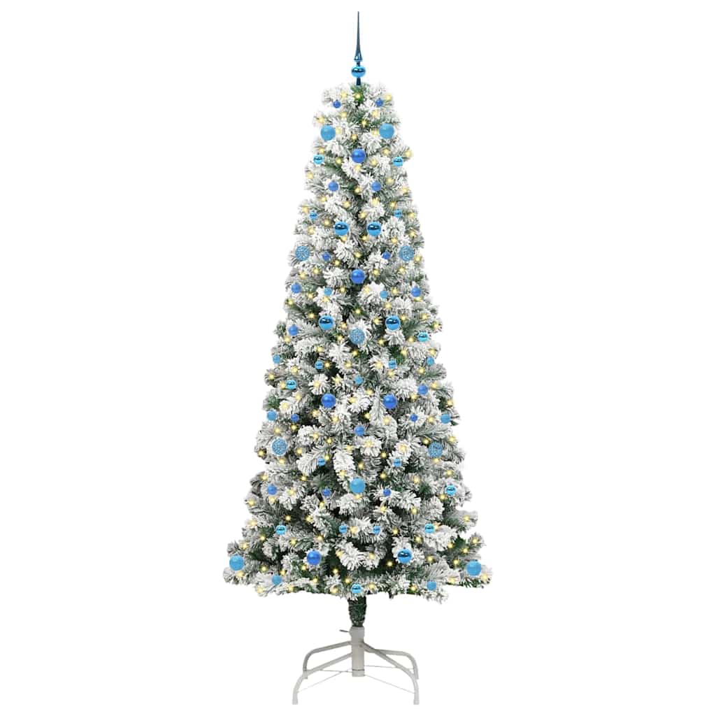 Kunstig sammensatt juletre med 300 LED Grønn og hvit 240 cm