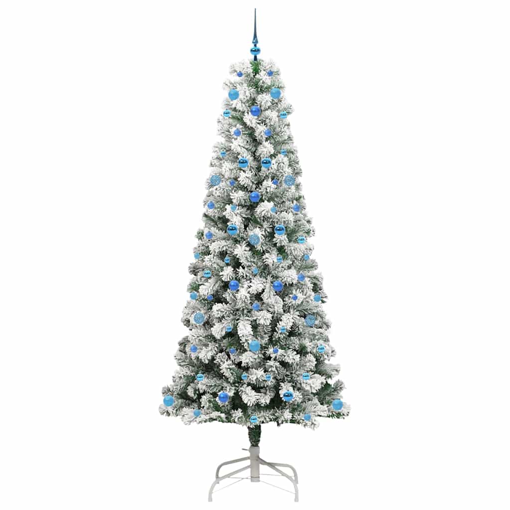 Kunstig sammensatt juletre med 300 LED Grønn og hvit 240 cm