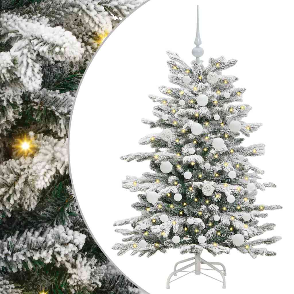 Kunstig sammensatt juletre Hvit 120 cm PE og PVC vidaXL