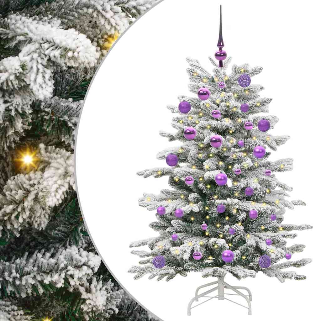 Kunstig sammensatt juletre Hvit 120 cm PE og PVC vidaXL