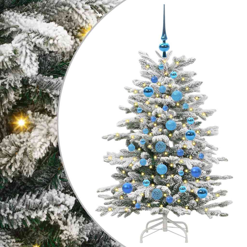Kunstig sammensatt juletre Hvit 120 cm PE og PVC vidaXL