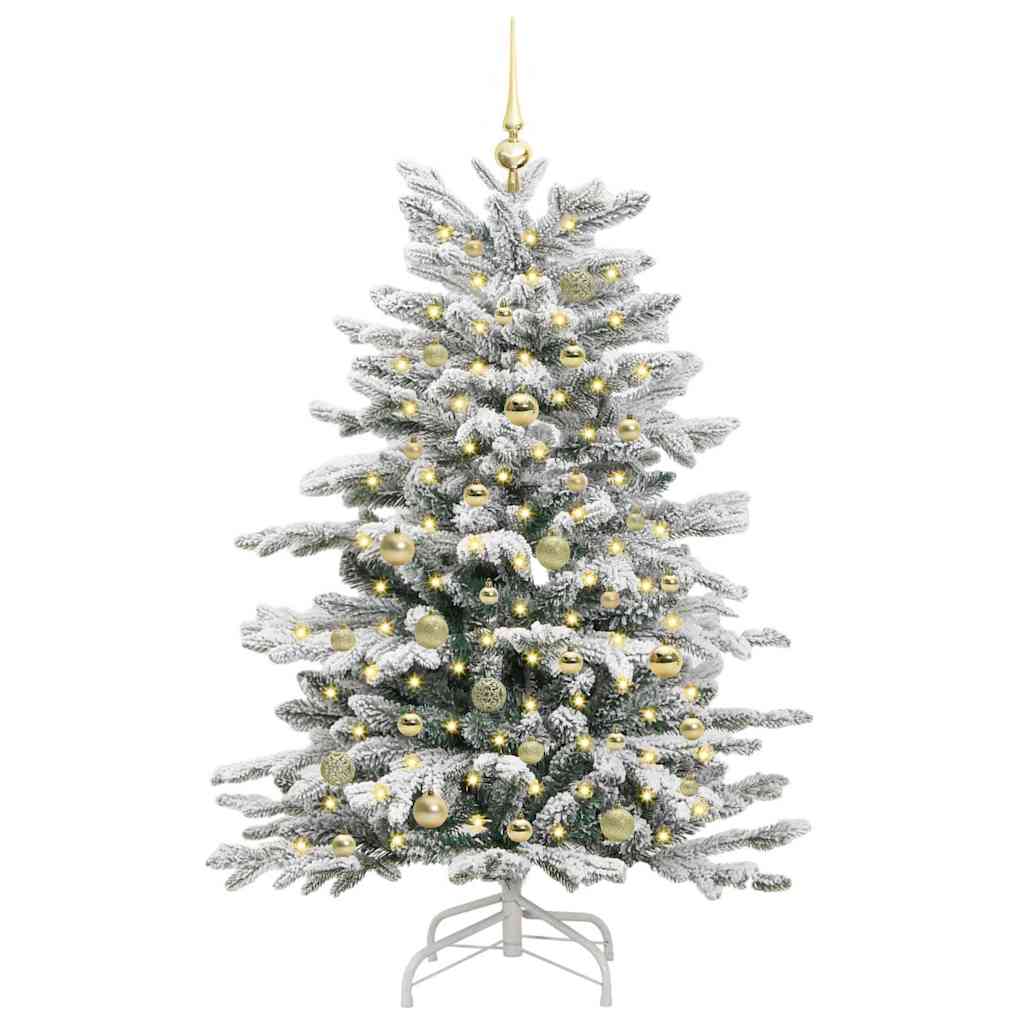 Kunstig sammensatt juletre Hvit 150 cm PE og PVC