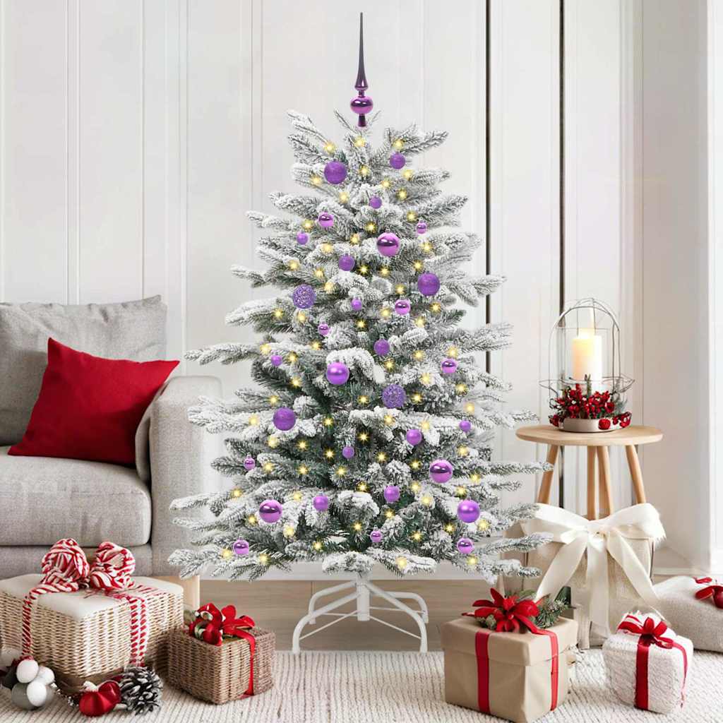 Kunstig sammensatt juletre Hvit 150 cm PE og PVC