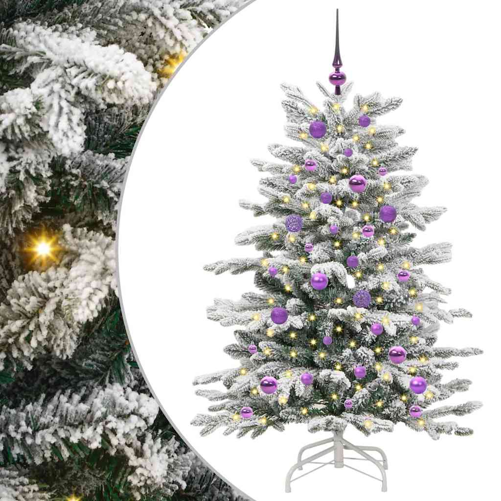Kunstig sammensatt juletre Hvit 150 cm PE og PVC