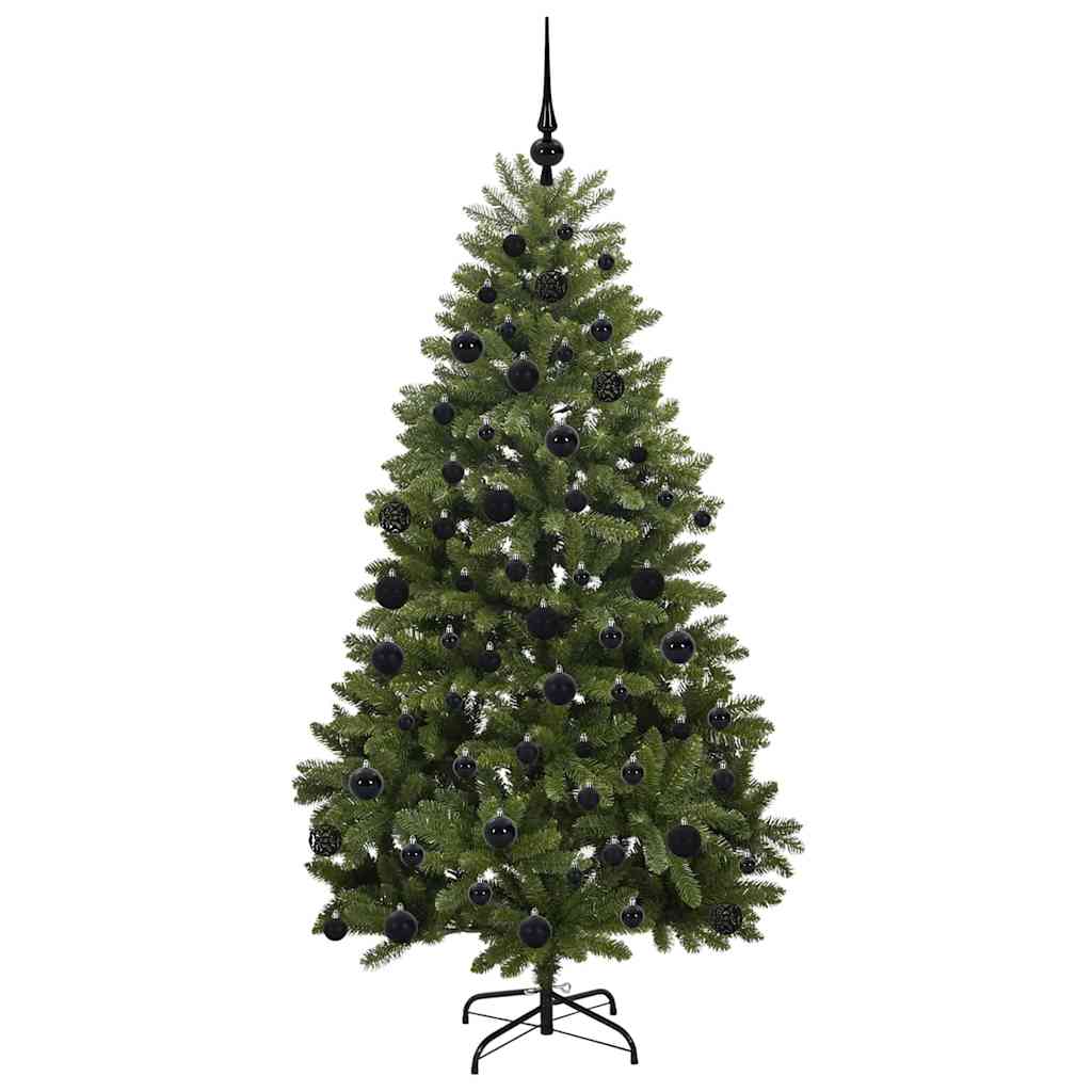Kunstig juletre med 300 LED grønn 180 cm PVC og metall vidaXL