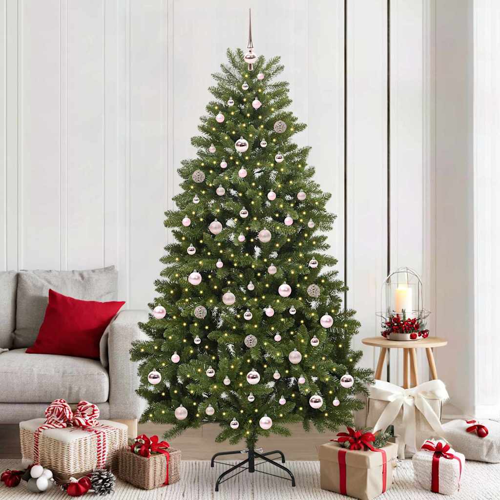 Kunstig juletre med 300 LED grønn 210 cm PVC og metall