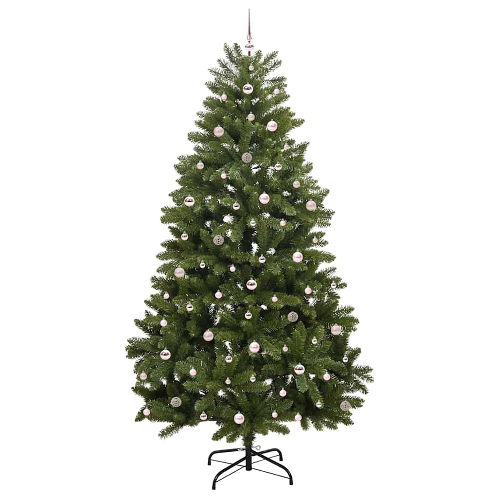 Kunstig juletre med 300 LED grønn 270 cm PVC og metall vidaXL