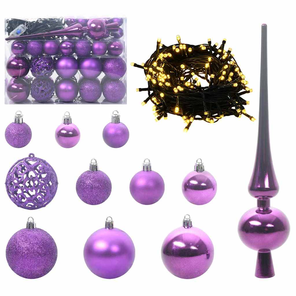 Kunstig juletre med 150 LED Grønn og hvit 150 cm PVC og metall