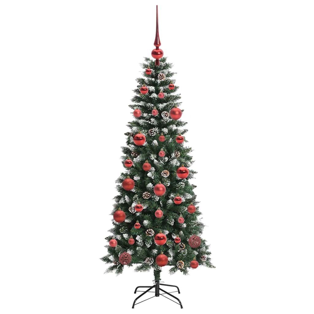 Kunstig juletre med 150 LED grønn 150 cm PVC og plast og stål