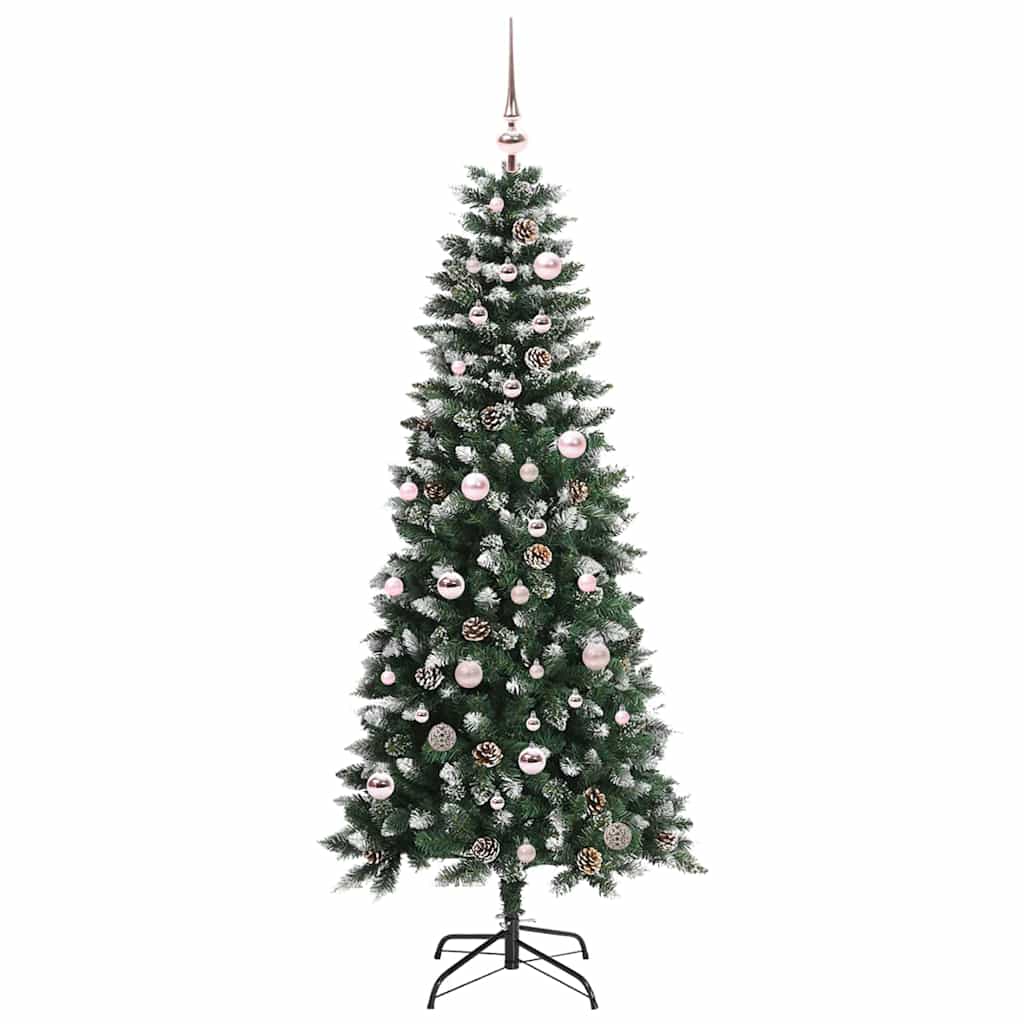 Kunstig juletre med 150 LED grønn 150 cm PVC og plast og stål