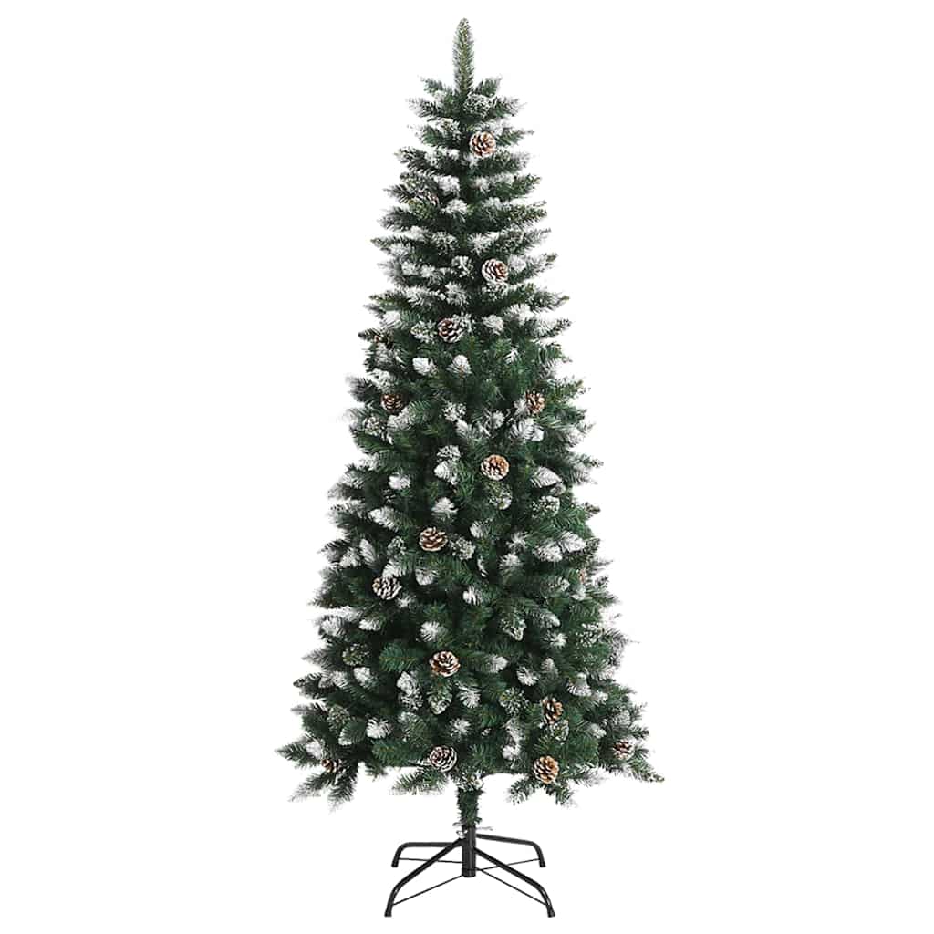 Kunstig juletre med 150 LED grønn 150 cm PVC og plast og stål