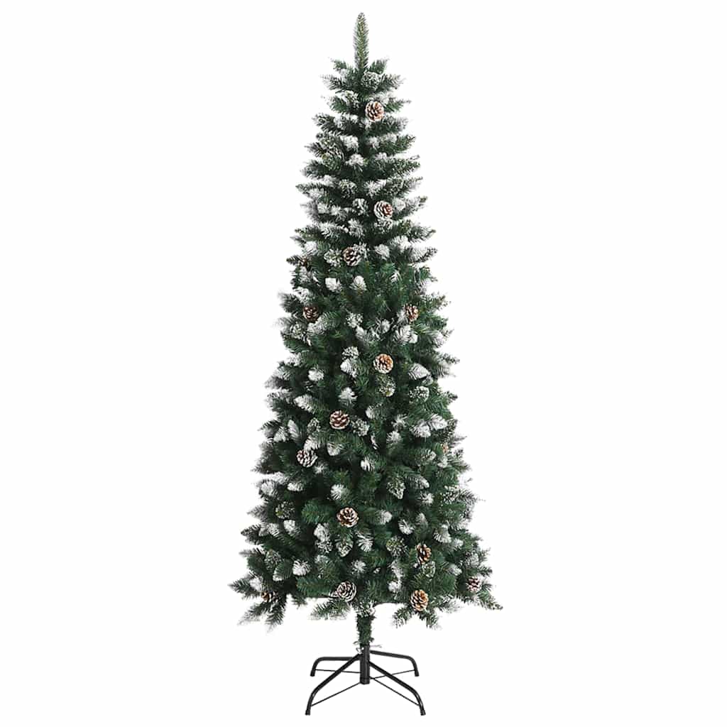 Kunstig juletre med 300 LED grønn 210 cm PVC og plast og stål