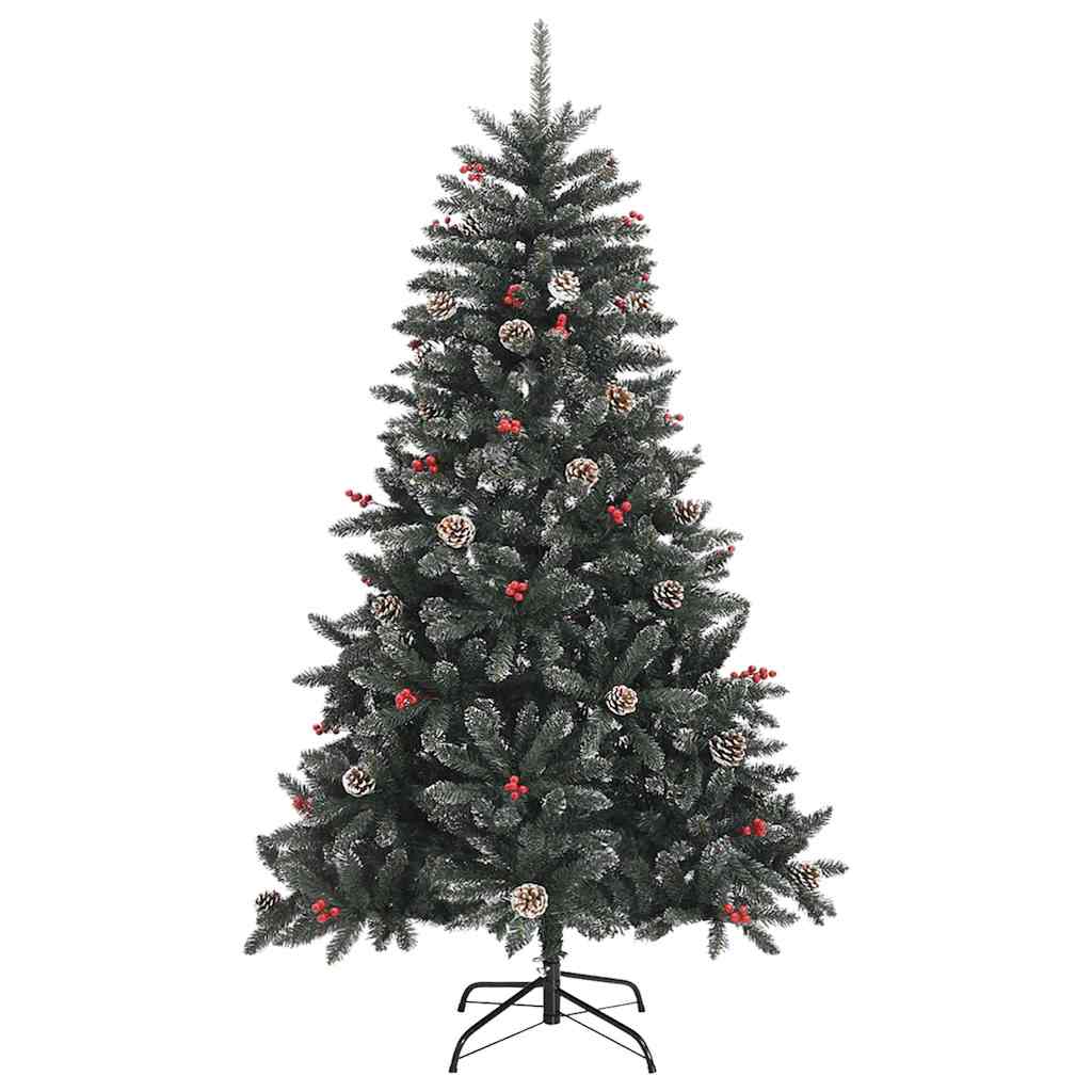 Kunstig juletre med 150 LED grønn 150 cm PVC og plast og stål