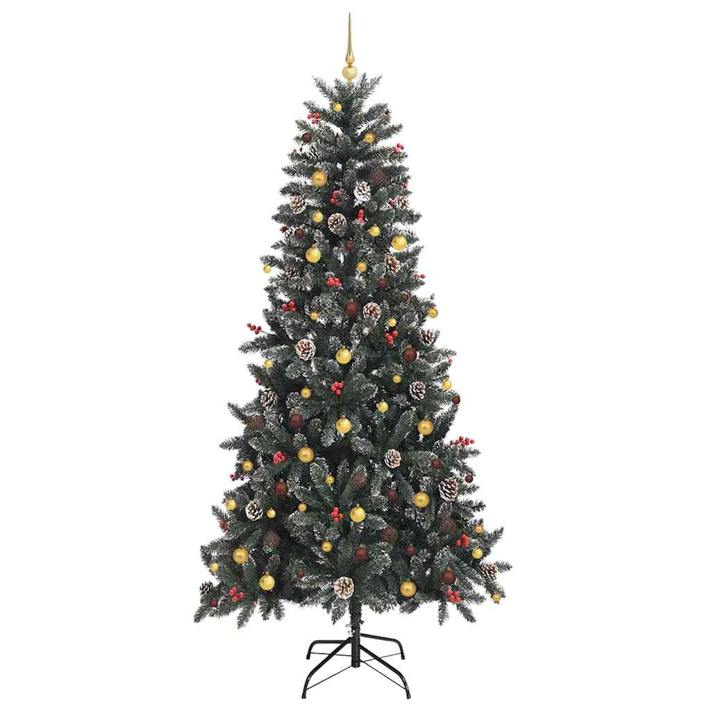 Kunstig juletre med 300 LED grønn 240 cm PVC og plast og stål