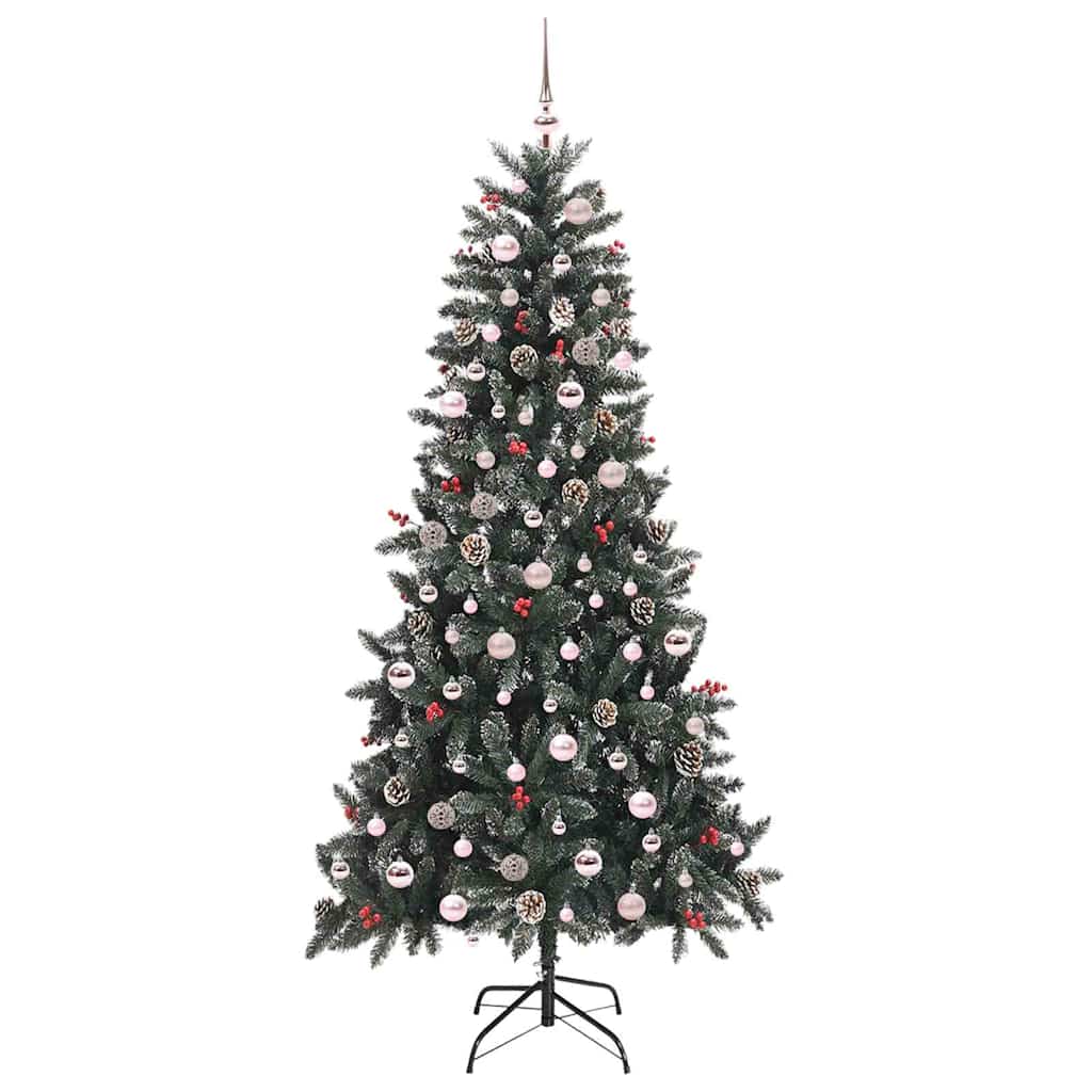 Kunstig juletre med 300 LED grønn 240 cm PVC og plast og stål