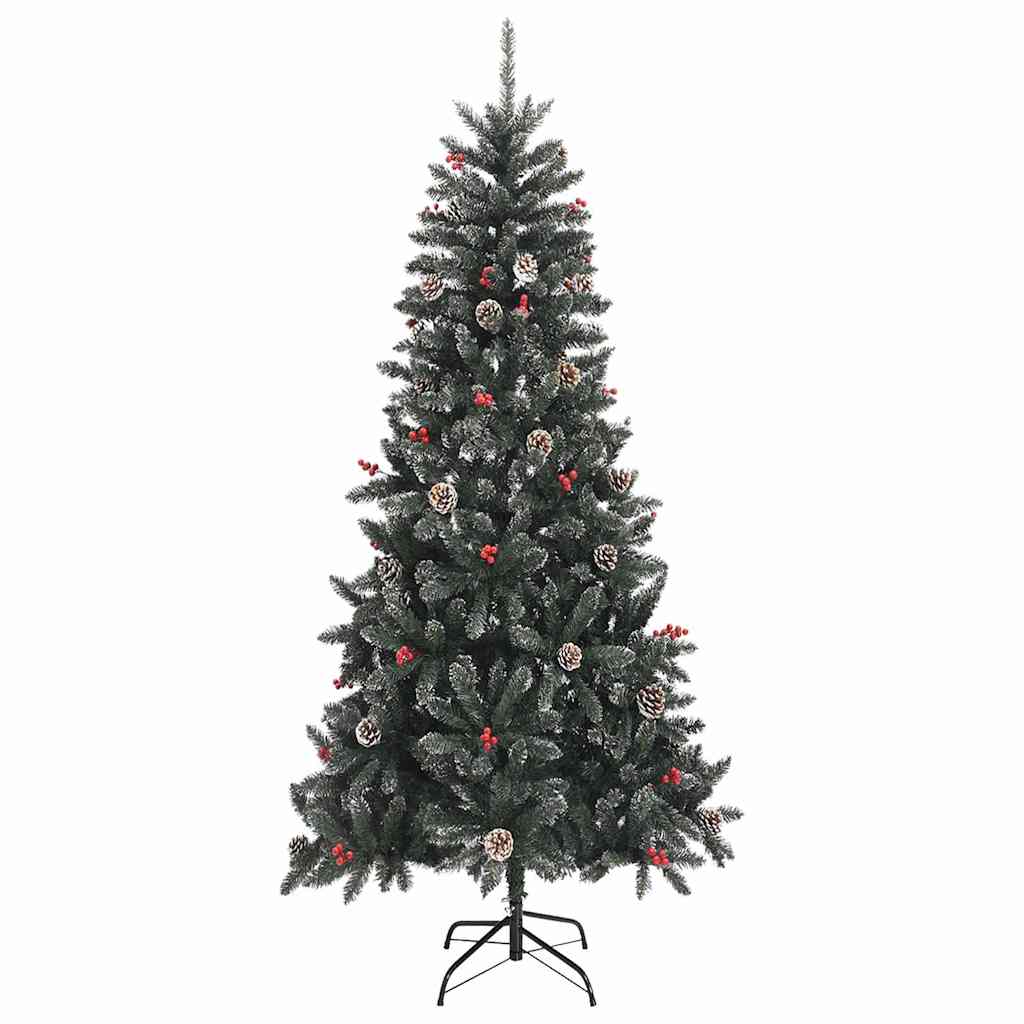 Kunstig juletre med 300 LED grønn 240 cm PVC og plast og stål