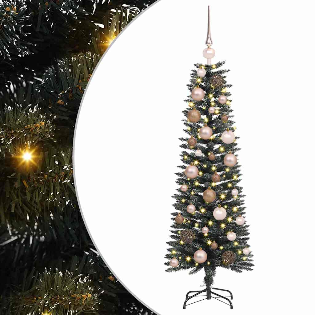 Kunstig juletre med 150 LED grønn 120 cm PVC og plast og stål