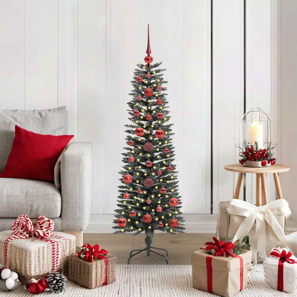 Kunstig juletre med 150 LED grønn 120 cm PVC og plast og stål