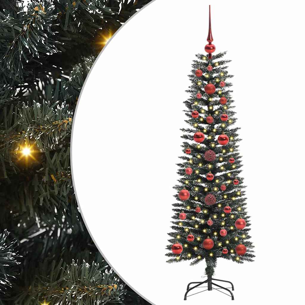 Kunstig juletre med 150 LED grønn 120 cm PVC og plast og stål