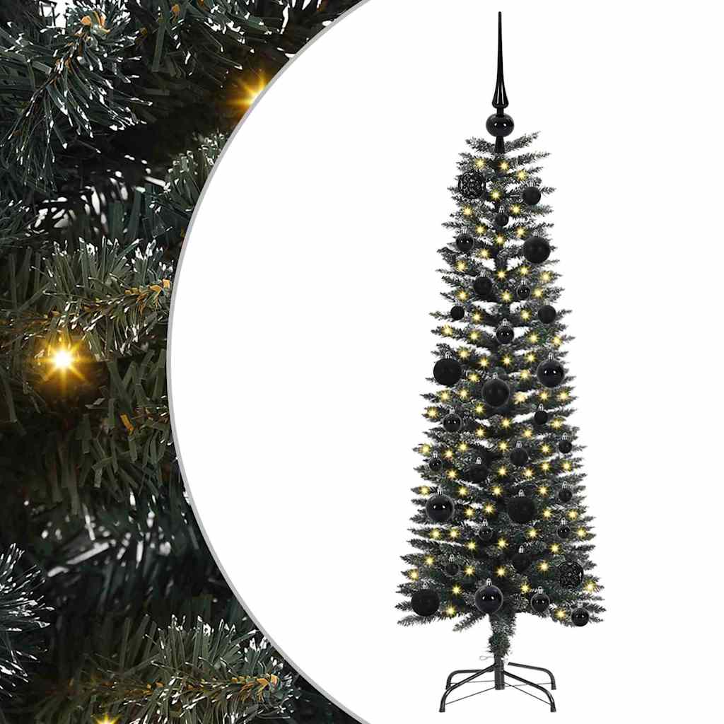 Kunstig juletre med 150 LED grønn 120 cm PVC og plast og stål