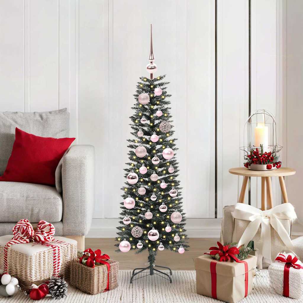 Kunstig juletre med 150 LED grønn 120 cm PVC og plast og stål