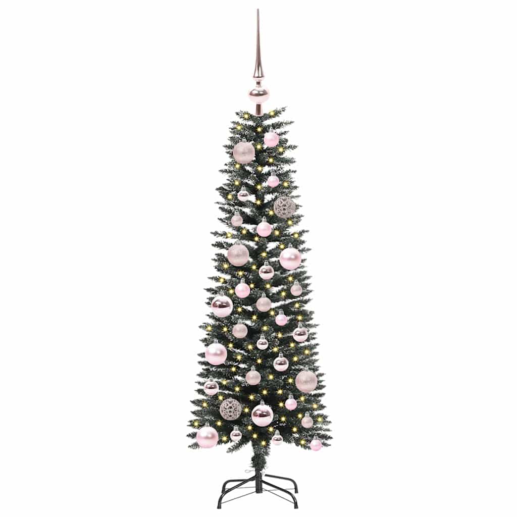 Kunstig juletre med 150 LED grønn 120 cm PVC og plast og stål