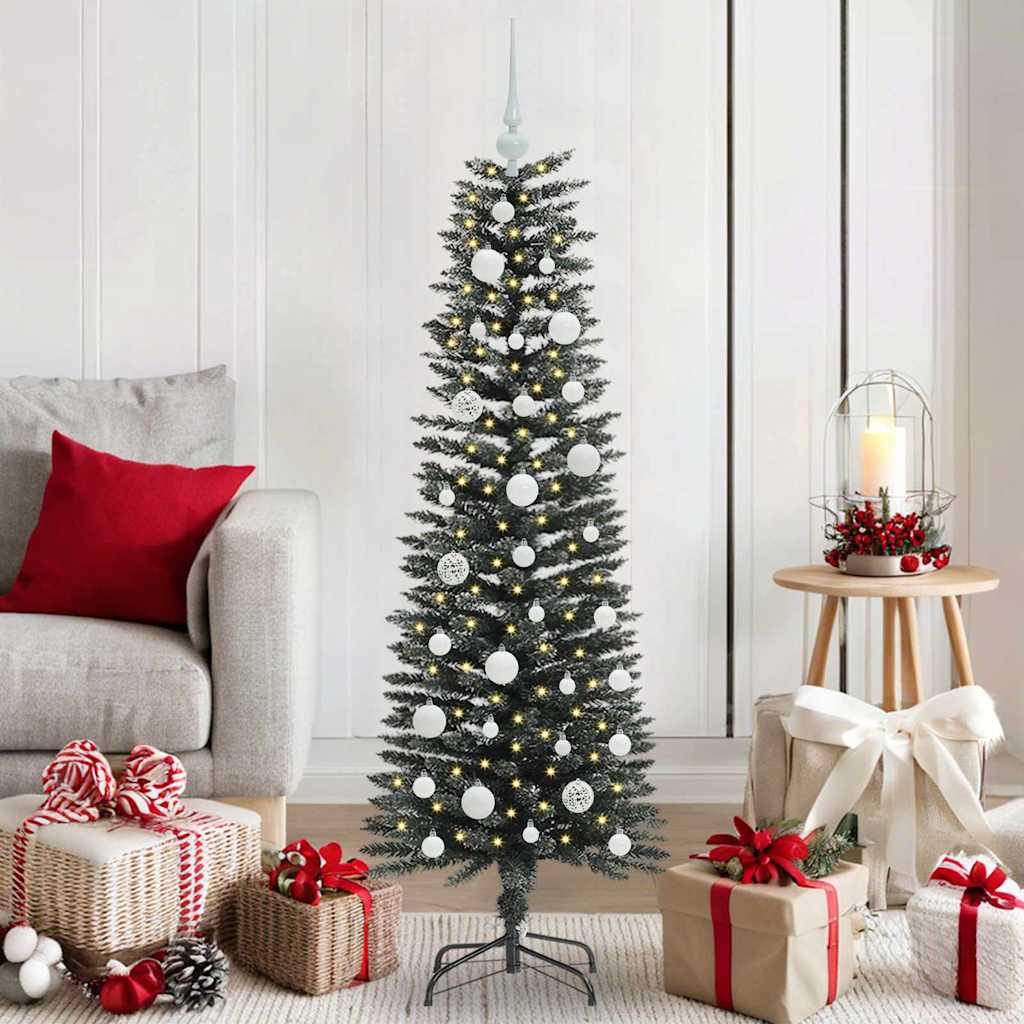Kunstig juletre med 150 LED grønn 120 cm PVC og plast og stål