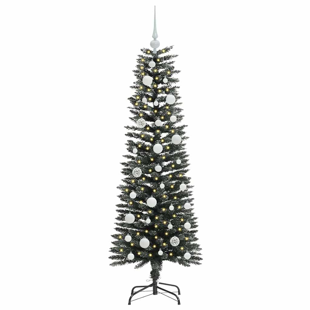 Kunstig juletre med 150 LED grønn 120 cm PVC og plast og stål