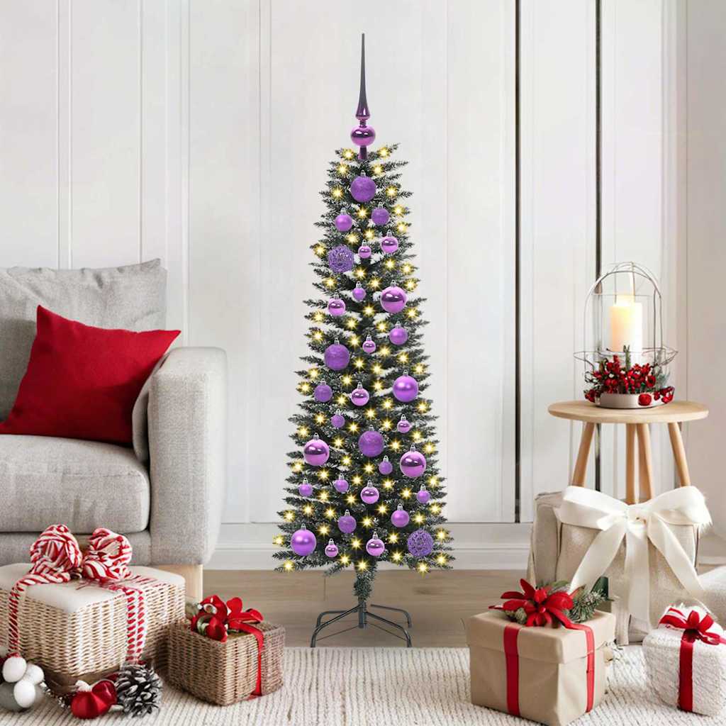Kunstig juletre med 150 LED grønn 120 cm PVC og plast og stål