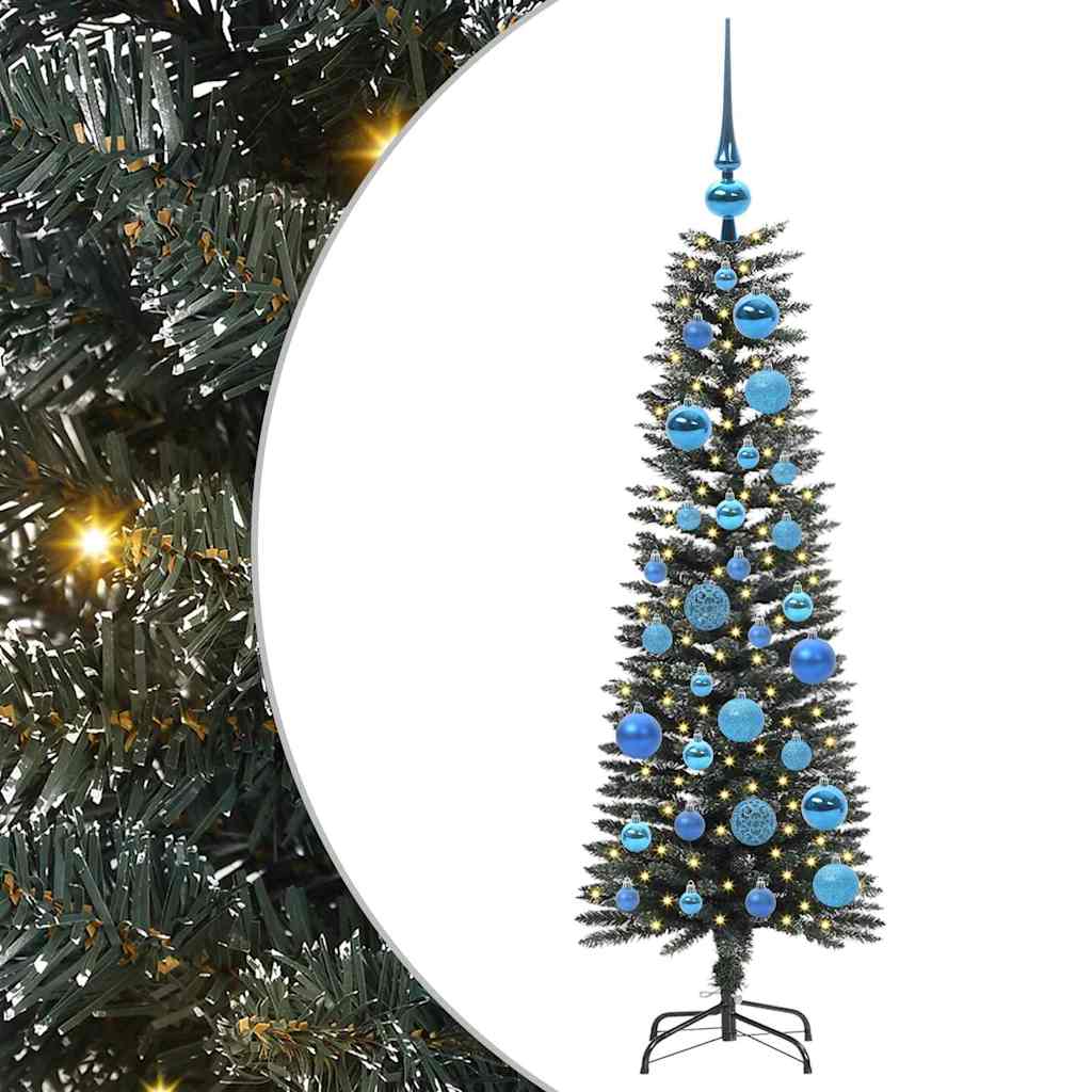 Kunstig juletre med 150 LED grønn 120 cm PVC og plast og stål
