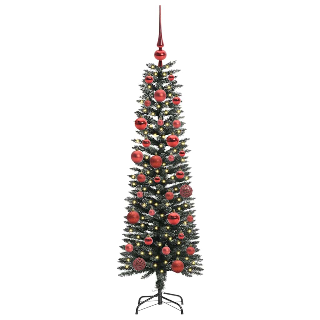 Kunstig juletre med 150 LED grønn 150 cm PVC og plast og stål