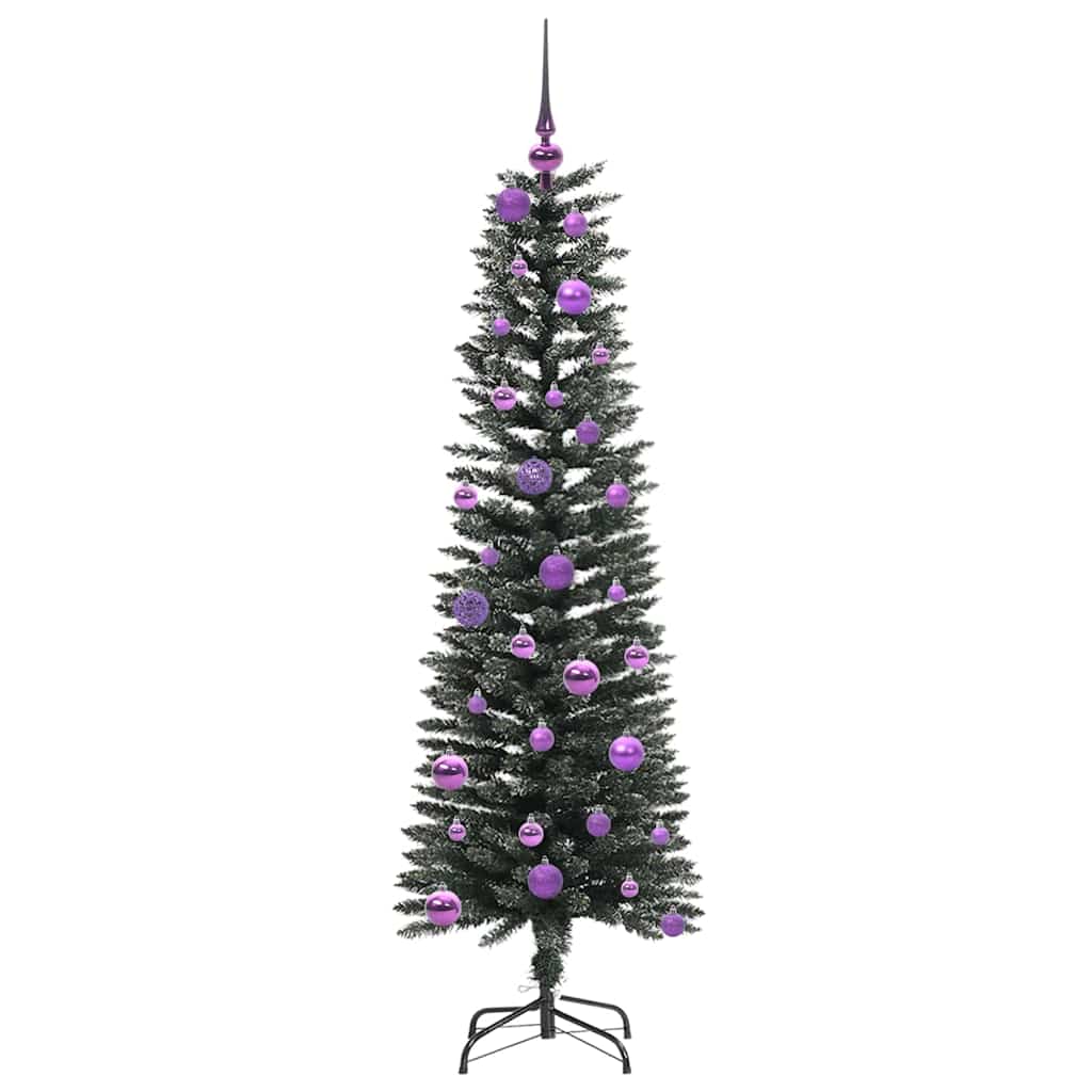 Kunstig juletre med 150 LED grønn 150 cm PVC og plast og stål