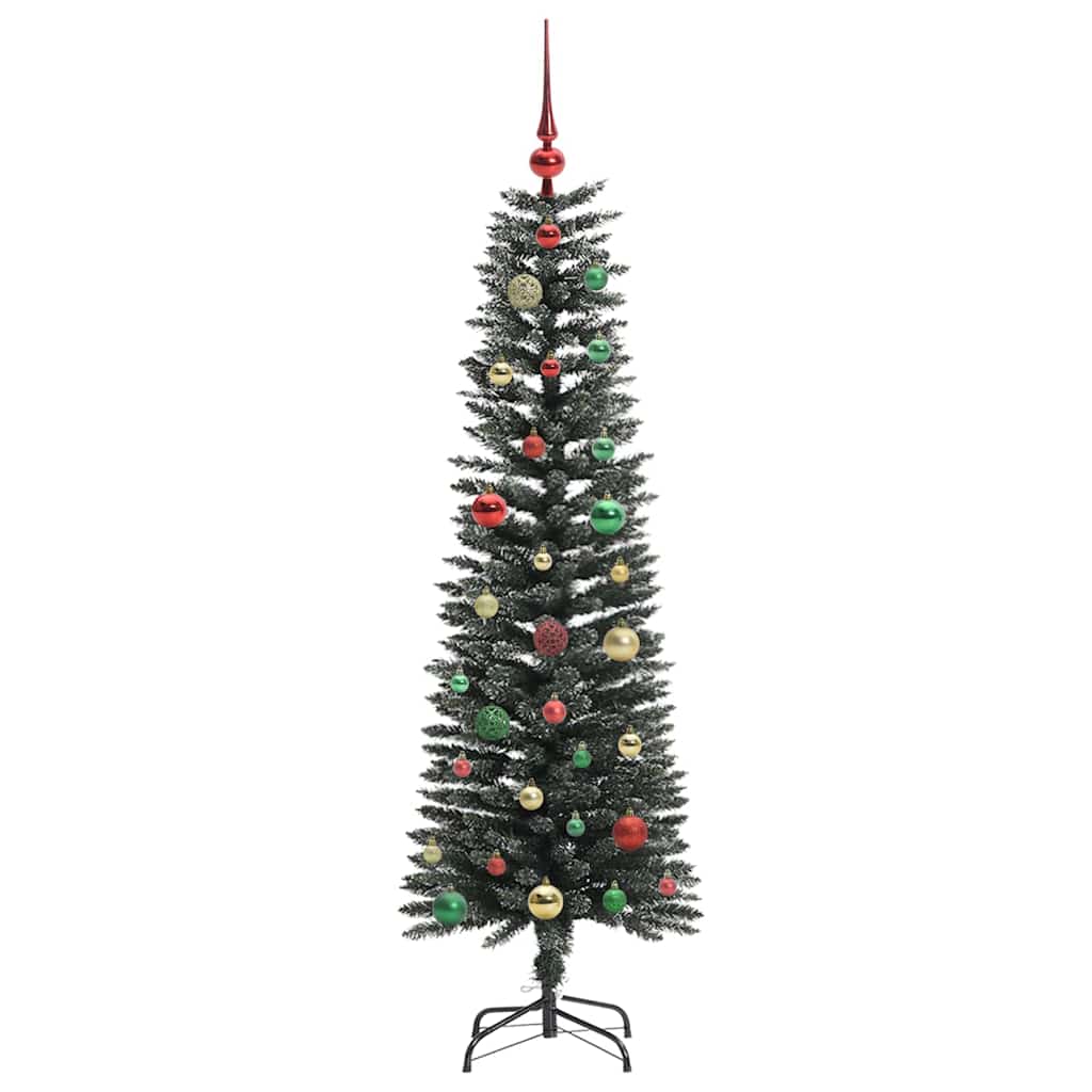 Kunstig juletre med 150 LED grønn 150 cm PVC og plast og stål