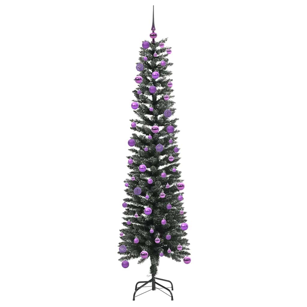 Kunstig juletre med 300 LED grønn 180 cm PVC og plast og stål