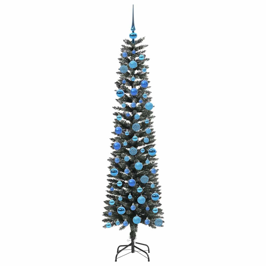 Kunstig juletre med 300 LED grønn 180 cm PVC og plast og stål