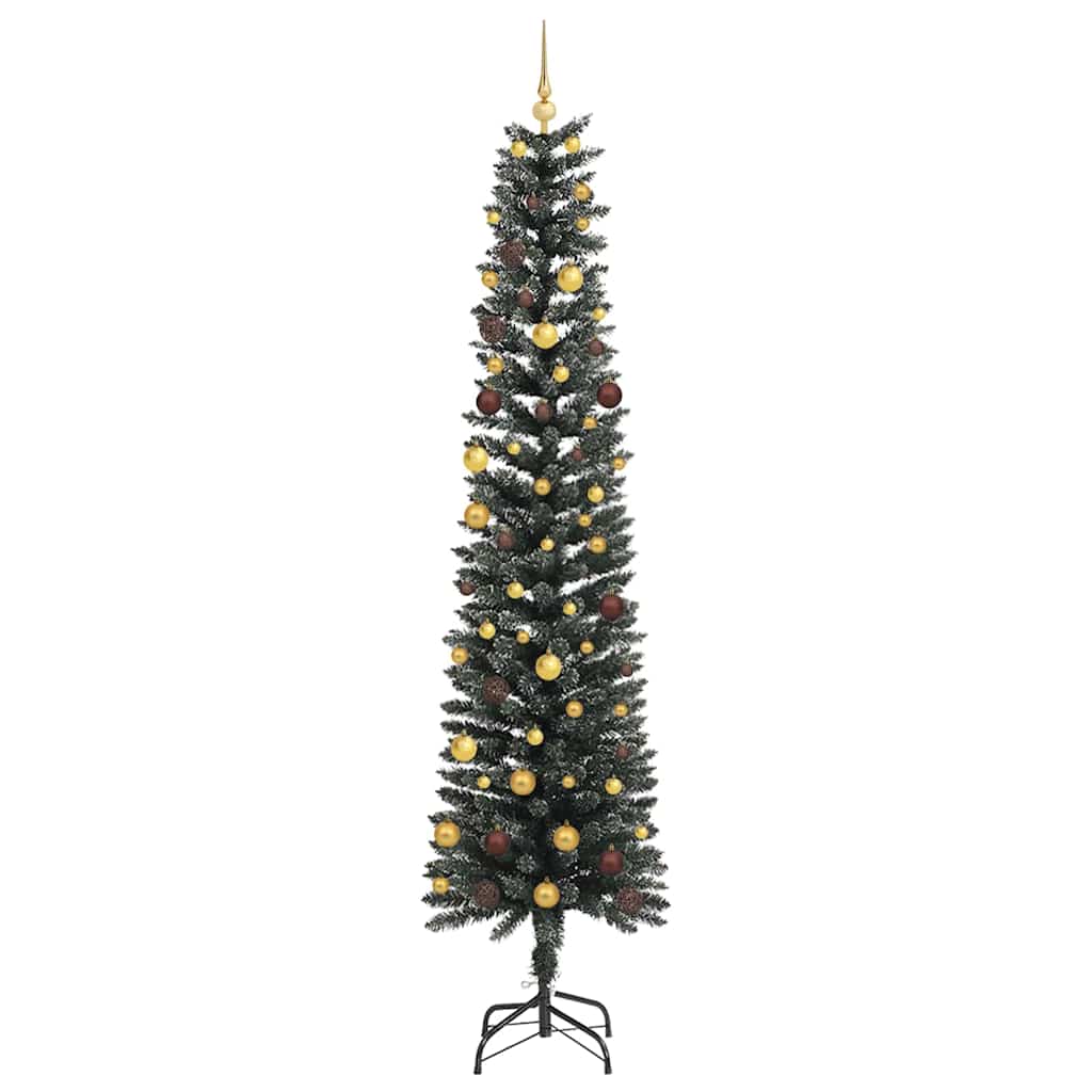 Kunstig juletre med 300 LED grønn 240 cm PVC og plast og stål