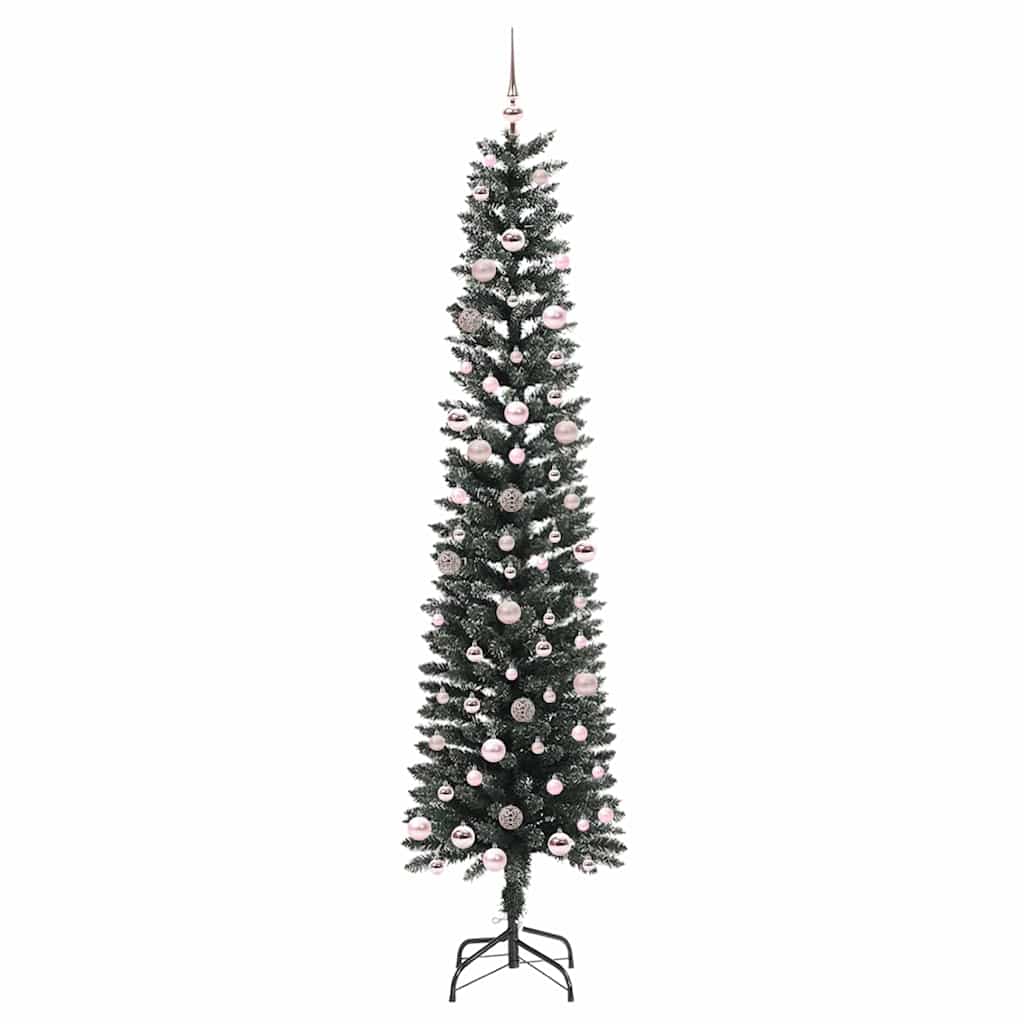 Kunstig juletre med 300 LED grønn 240 cm PVC og plast og stål