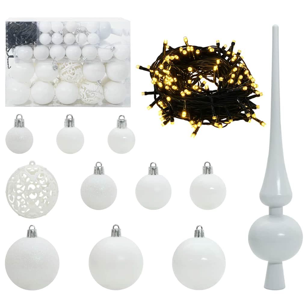 Kunstig Hengt Julegran med 150 LED-lys grønn 150 cm PVC og PE