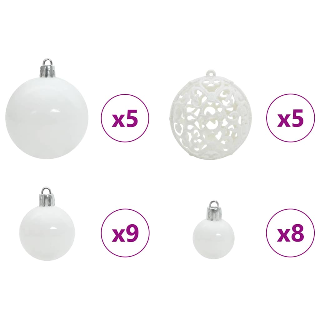 Kunstig Hengt Julegran med 150 LED-lys grønn 150 cm PVC og PE