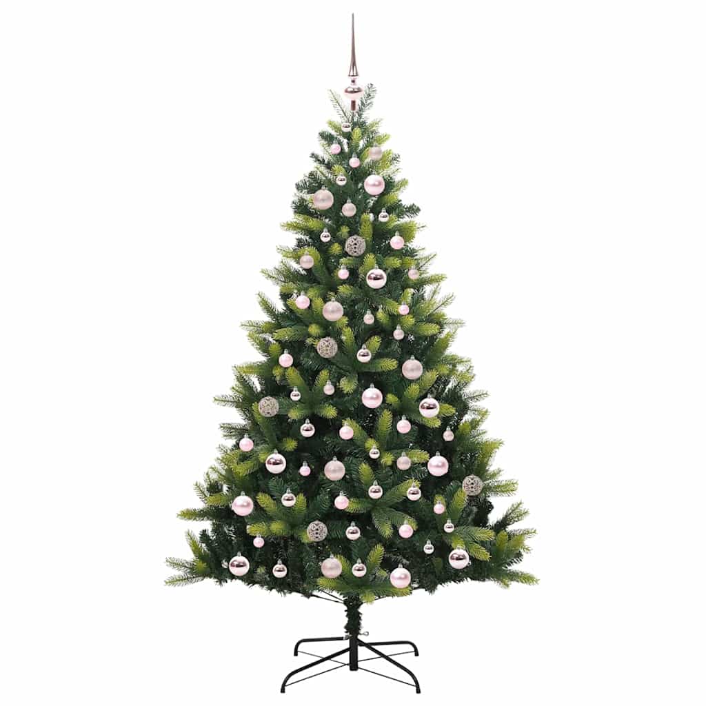 Kunstig leddet juletre med 300 LED-lamper grønn 180 cm