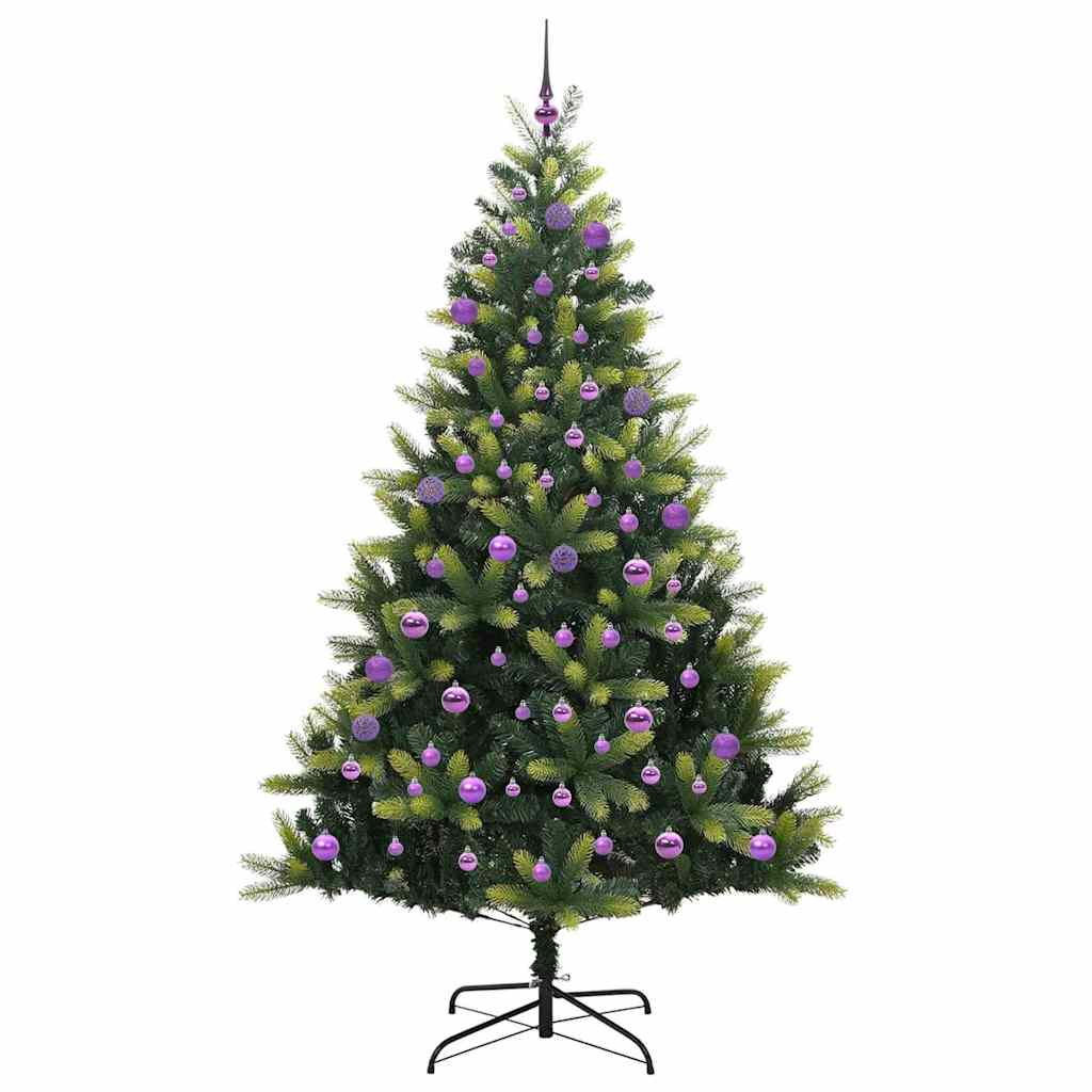 Kunstig leddet juletre med 300 LED-lamper grønn 180 cm