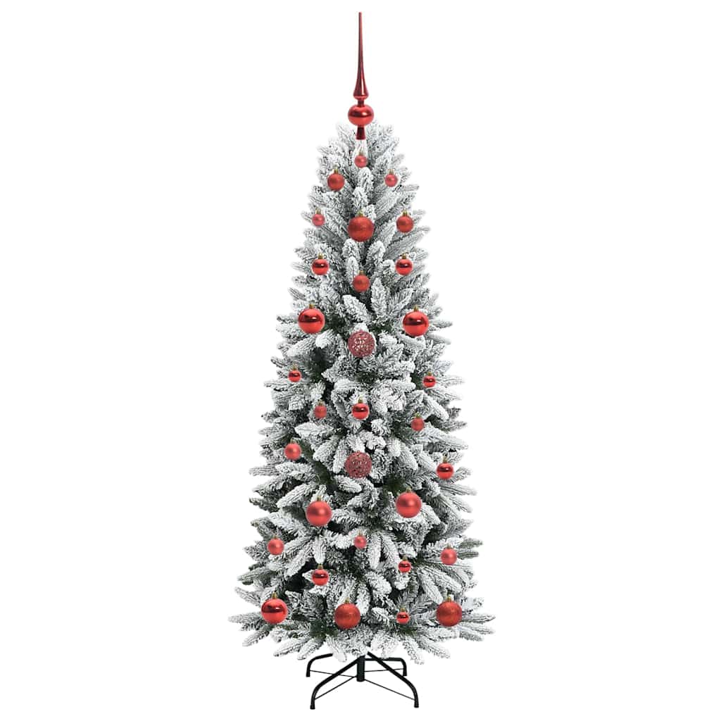Kunstig juletre med 150 LED Hvit 120 cm PVC, plast, stål og PE