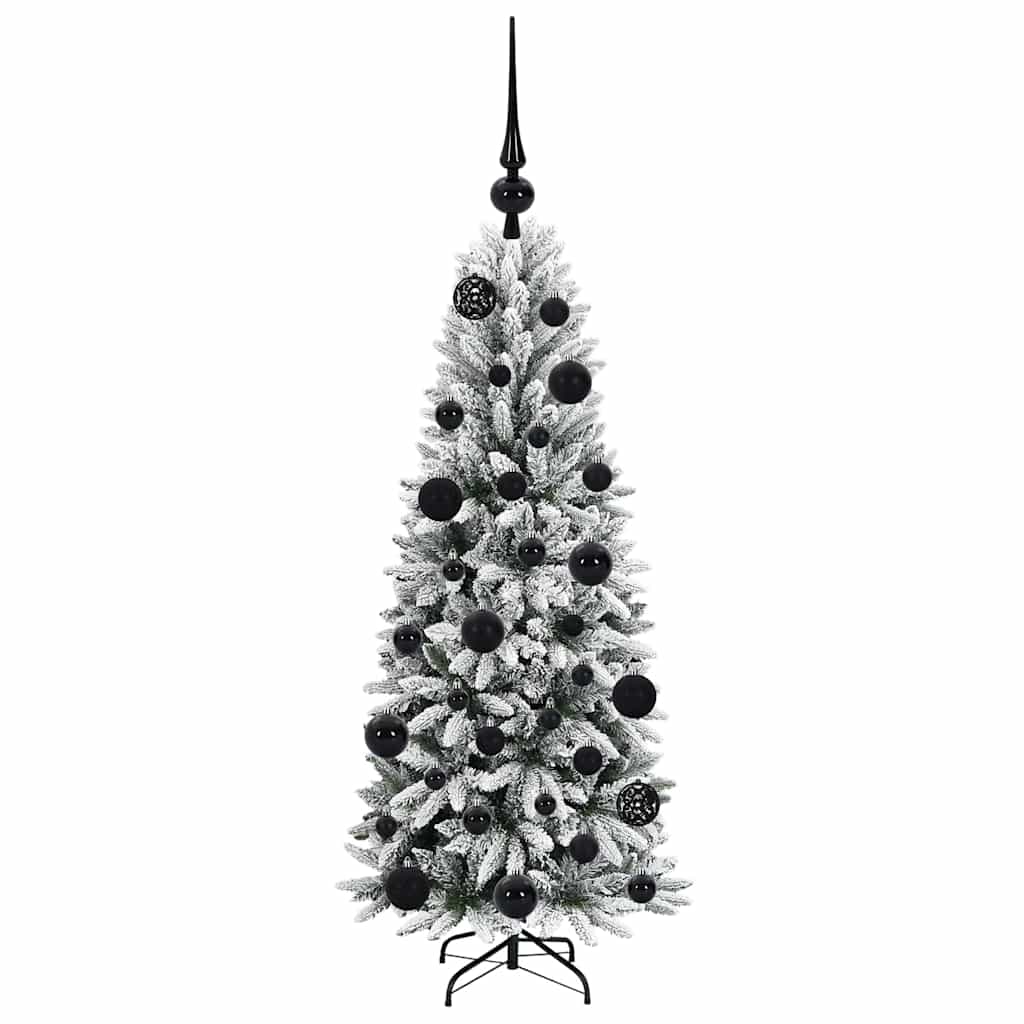 Kunstig juletre med 150 LED Hvit 120 cm PVC, plast, stål og PE