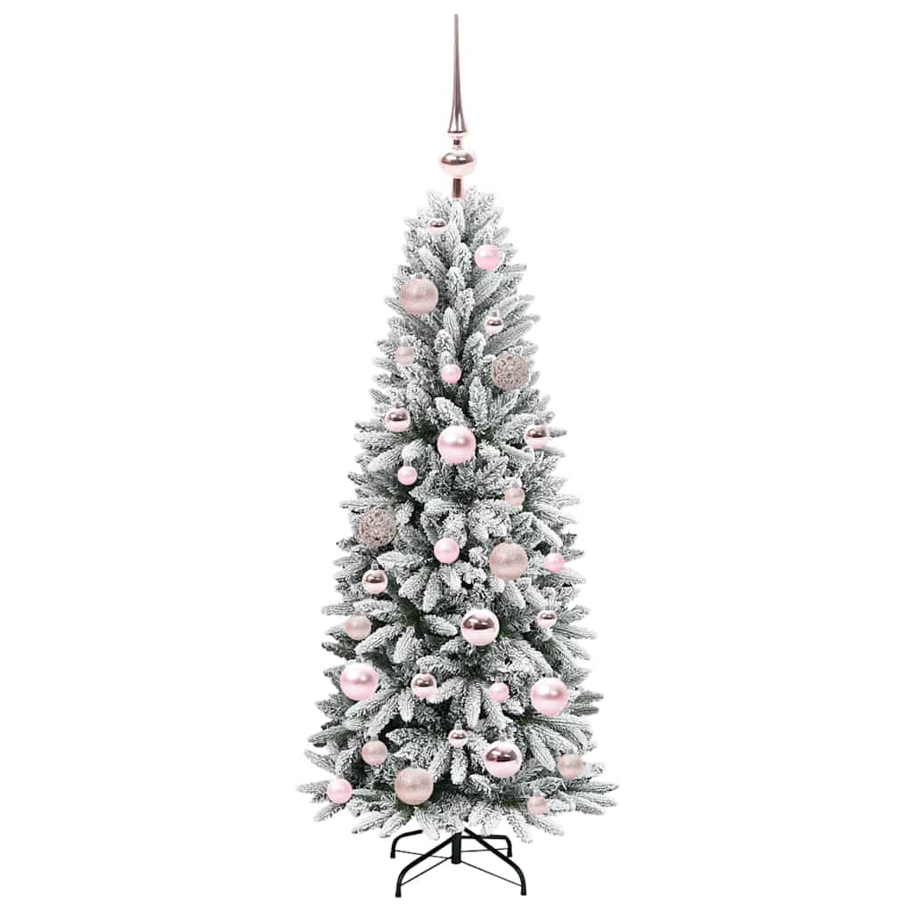 Kunstig juletre med 150 LED Hvit 120 cm PVC, plast, stål og PE