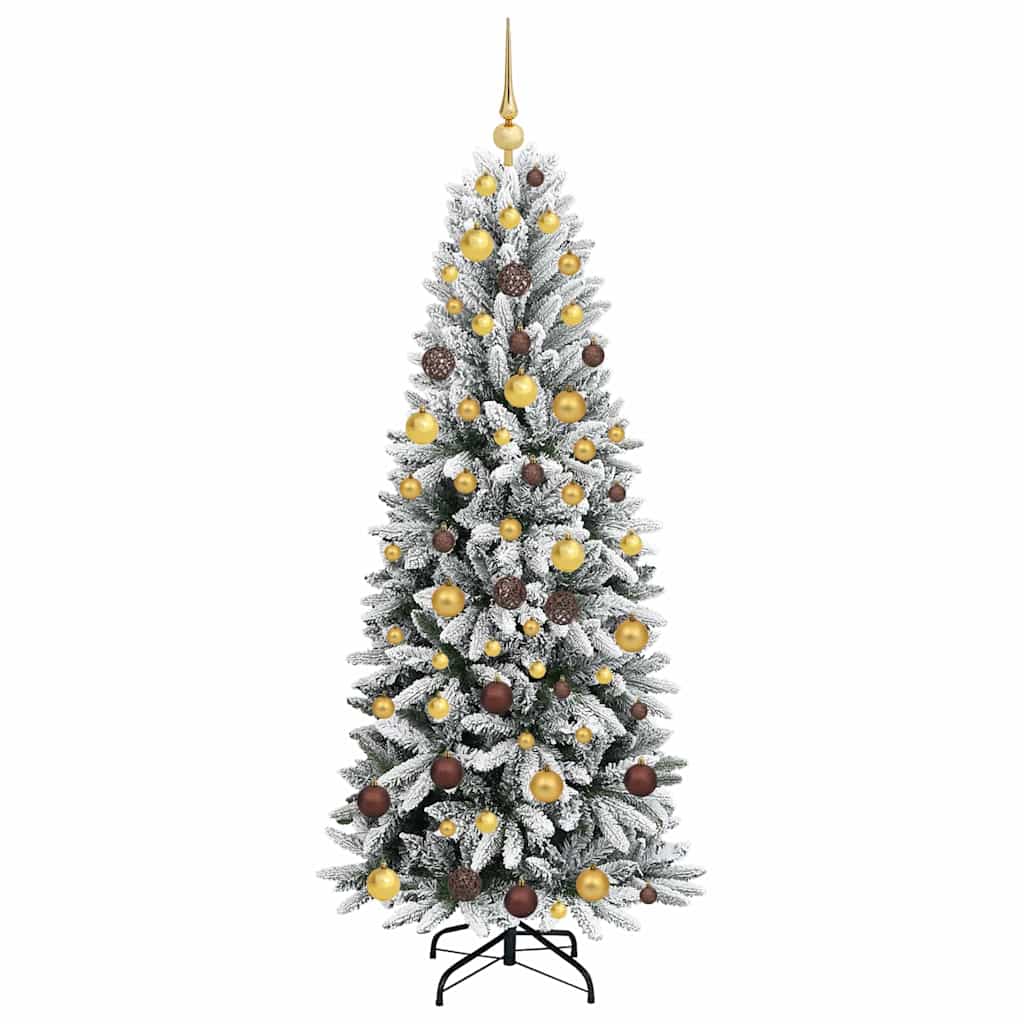 Kunstig juletre med 300 LED Hvit 180 cm PVC, plast, stål og PE